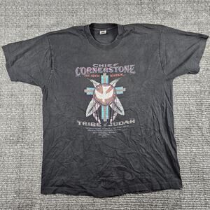 Vintage Living Epistles 1991 Jesus Spirit Tribe Aztec Motorcycle Shirt Sz XXL